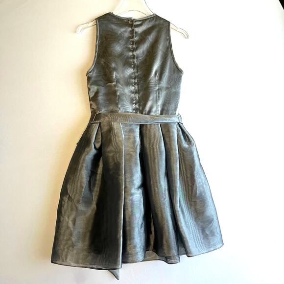 VTG Cache Mini Dress Silver Metallic Fit and Flare Size 6 Retro Party Evening - Picture 5 of 9